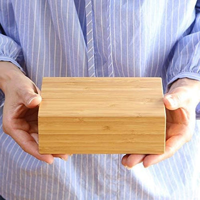 Japanese Wooden Bento Box Natural Bamboo 500ml Black