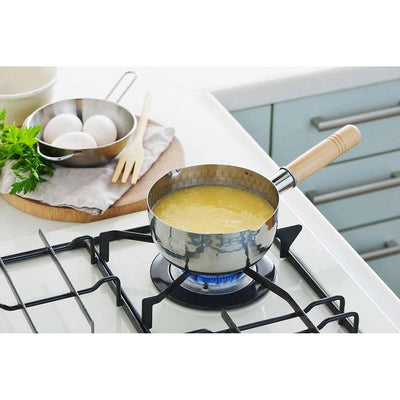 Japanese YUKIHIRA Pot 14cm Stainless Steel Gas Only