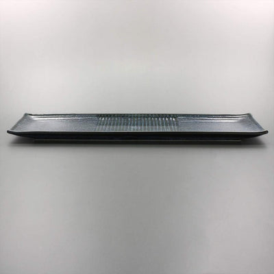 Mino Ware 33x10cm Ceramic Sushi/Sashimi Plate Rectangle Navy Blue