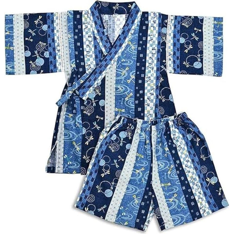 Kid's Jinbei 100cm-150cm Boys Dragonfly Blue