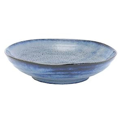 Mino Ware 21cm Ceramic Plate for Curry Rice Pasta Salad Navy Blue