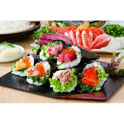 Sushi Making Kit 27cm Oke & 3-Rice Scoops Family Set