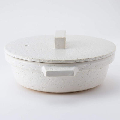 NAGATANIEN Bistro Donabe 2-3 People 23cm Clay Pot White