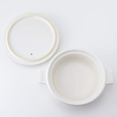 NAGATANIEN Bistro Donabe 2-3 People 23cm Clay Pot White