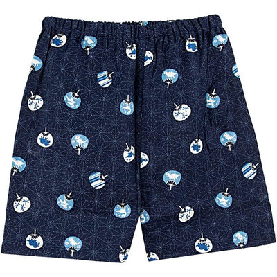 Kid's Jinbei 100cm-150cm Boys Uchiwa Navy Blue