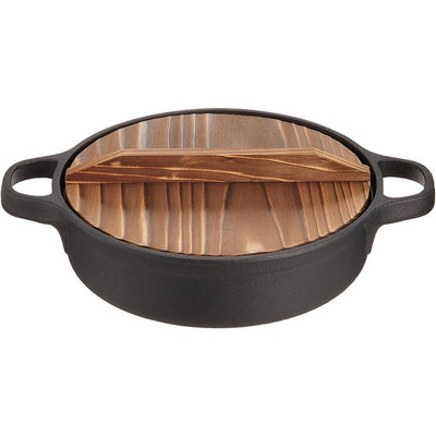 OIGEN Cast Iron Pot w/Lid for Gyoza Sukiyaki Nambu Tekki 20cm 2ppl IH Japan