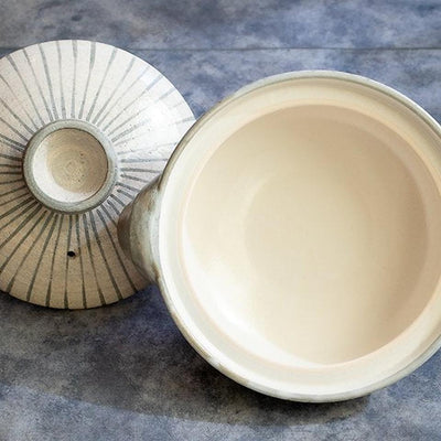 NAGATANIEN IGA Donabe Clay Pot TOKUSA Pattern 26.5cm 2-4 People