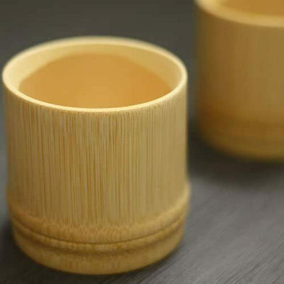 Set for 2 Bamboo Soba Plate/Cup/Chopsticks Set