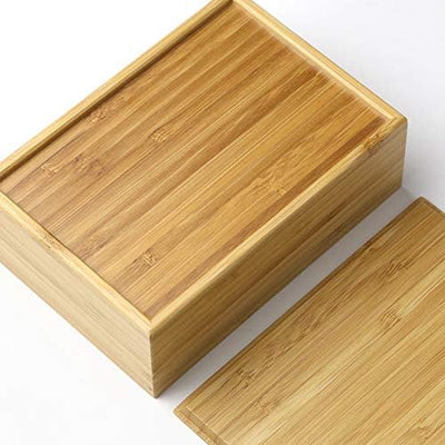 Japanese Wooden Bento Box Natural Bamboo 500ml White