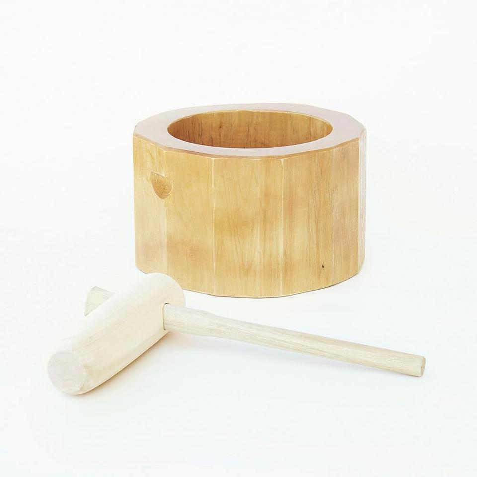 1-Sho Mini Wooden Mochitsuki Usu Set w/Kine Pounding Rice Cake – Shoran ...