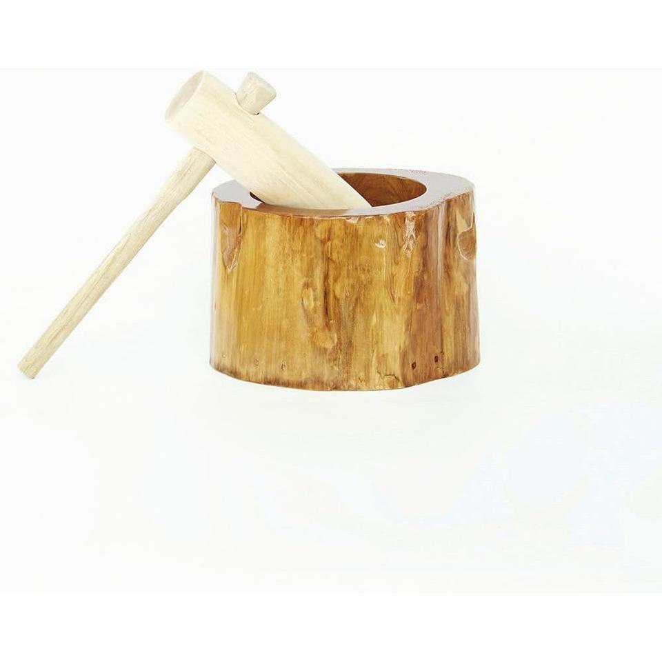 8-Go Mini Wooden Mochitsuki Usu Set w/Kine Pounding Rice Cake – Shoran ...