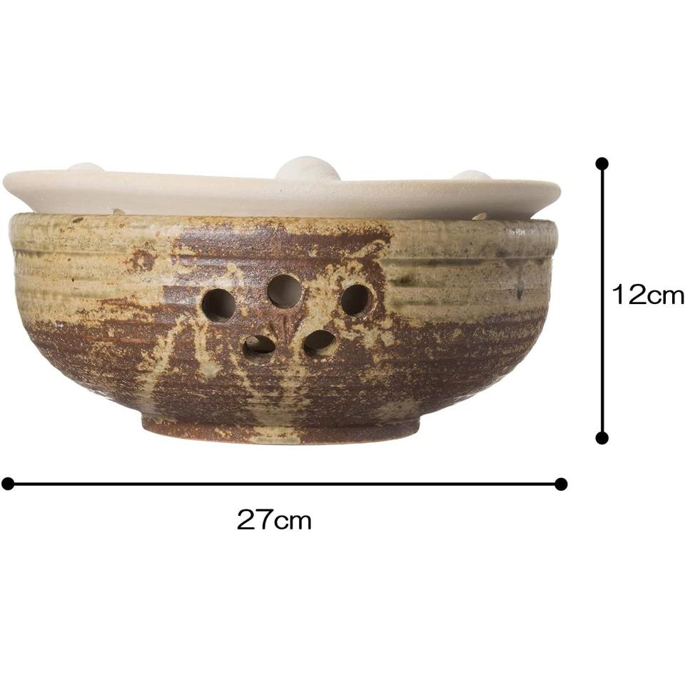 NAGATANIEN Water Konro for Charcoal Grill 24 People Ceramic Shoran Japan