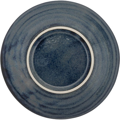 Mino Ware 21cm Ceramic Plate for Curry Rice Pasta Salad Navy Blue