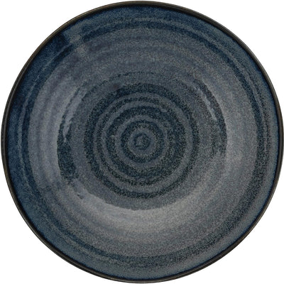 Mino Ware 21cm Ceramic Plate for Curry Rice Pasta Salad Navy Blue