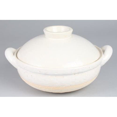 NAGATANIEN Steam Donabe Clay Pot Large 31cm White 