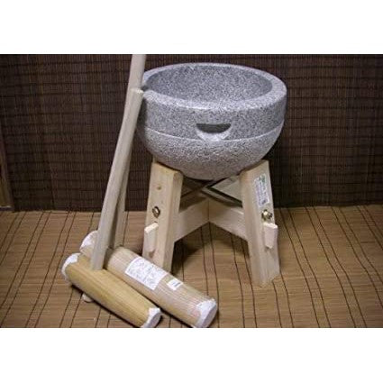 3-Sho Mikage Stone Mochitsuki Usu Set/Rice Cake Pounding Mortar & Pestles
