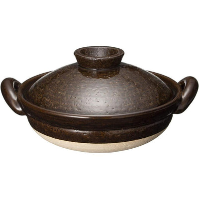 NAGATANIEN IGA Donabe 2-4 people 26.5cm Brown Clay Pot