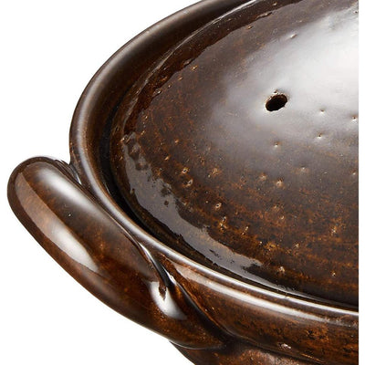 NAGATANIEN IGA Donabe 2-4 people 26.5cm Brown Clay Pot