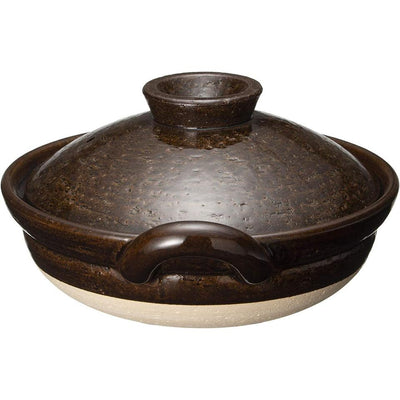 NAGATANIEN IGA Donabe 2-4 people 26.5cm Brown Clay Pot
