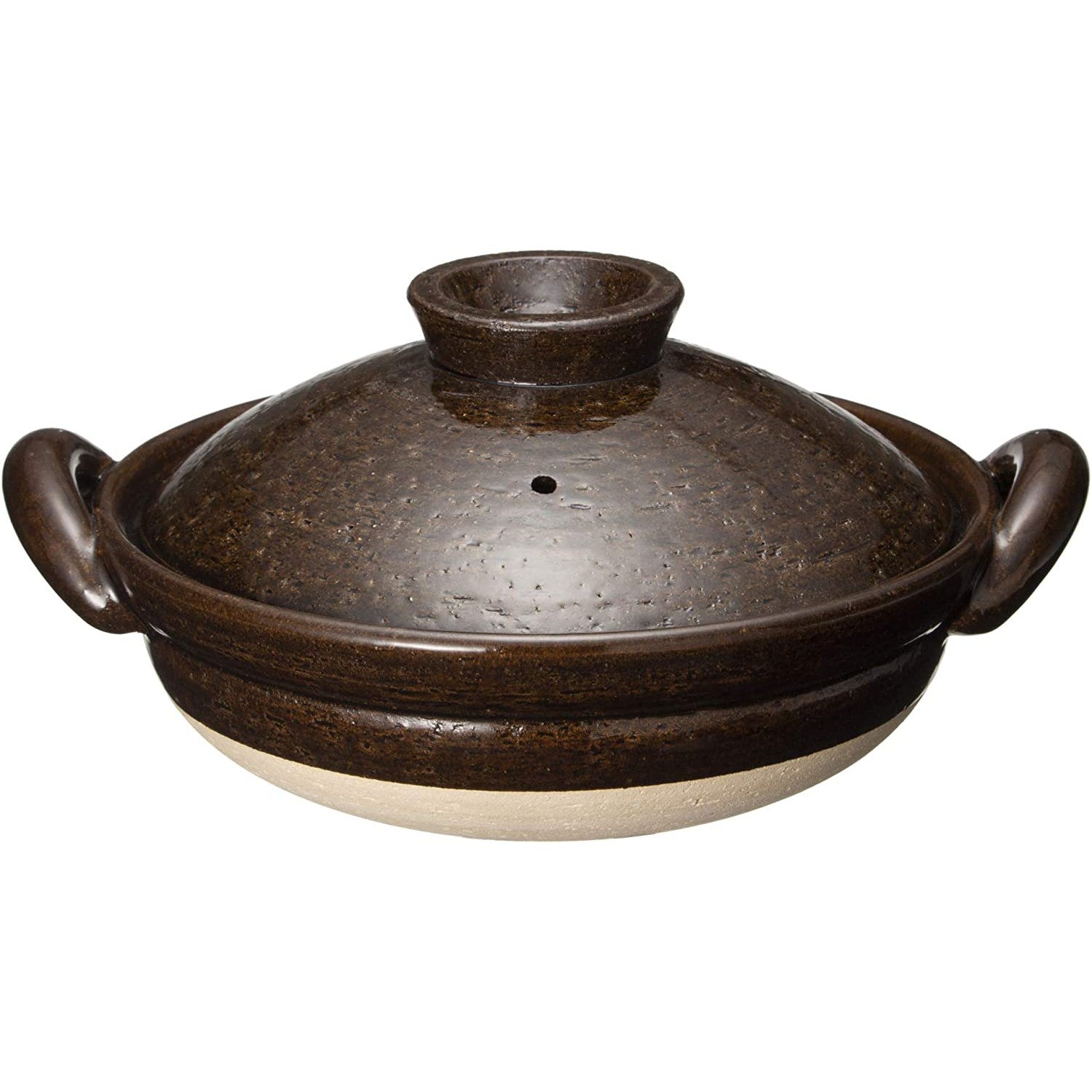 NAGATANIEN IGA Donabe 2-4 people 26.5cm Brown Clay Pot