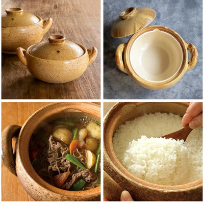 NAGATANIEN Miso Soup Donabe 3-4ppl Large Clay Pot Multi-Purpose